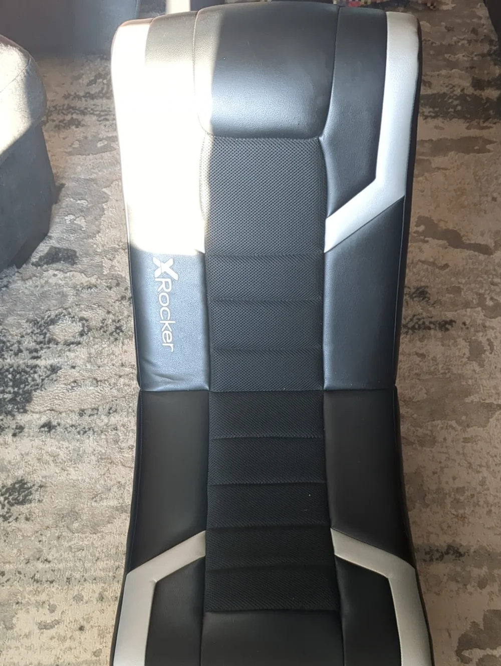 Black and Silver Gaming Chair - VR/Console Floor Seat